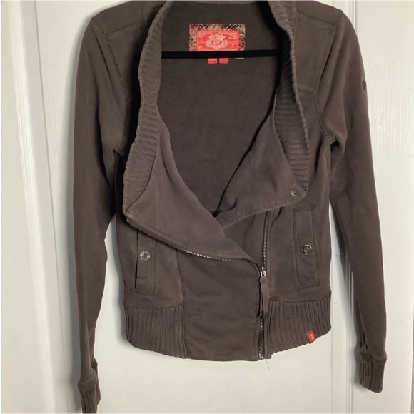 EDC by Esprit Y2K moto style zip front cardigan sweater - Picture 8 of 12